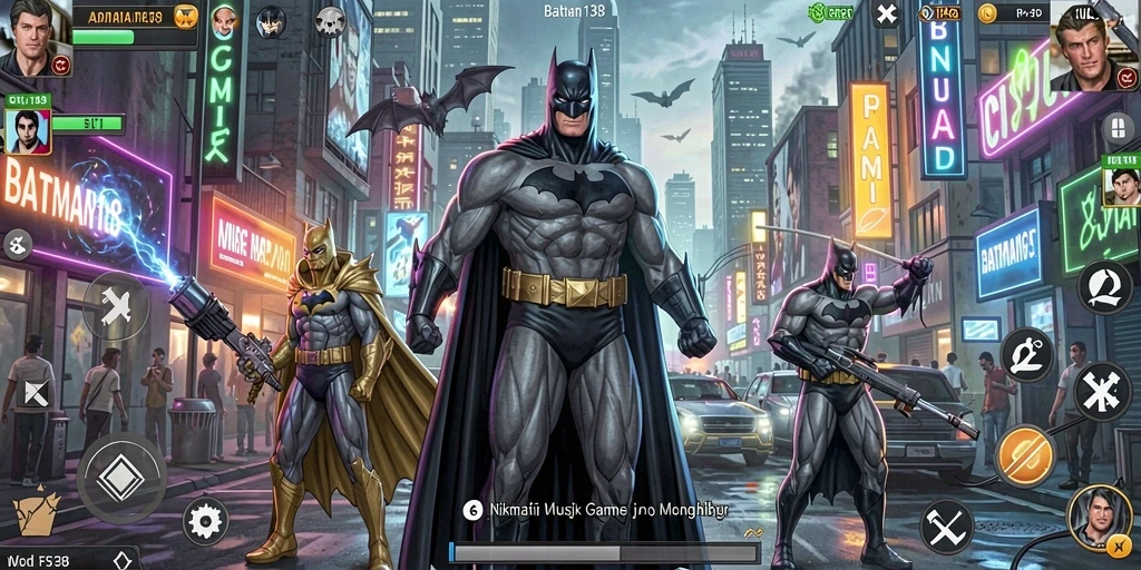 Tampilan gameplay musik yang menarik dan interaktif di BATMAN138.