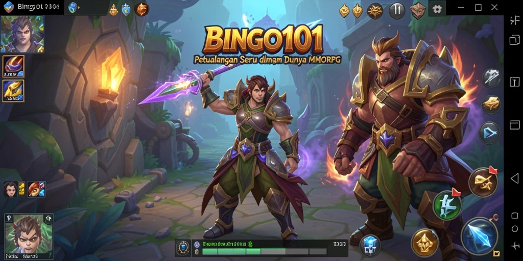 Tampilan gameplay BINGO101 yang mendebarkan dalam dunia MMORPG.