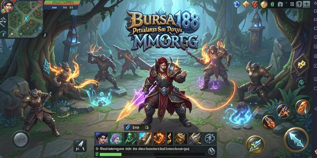 Screenshot gameplay BURSA188 yang menunjukkan pertarungan seru dan grafis indah.