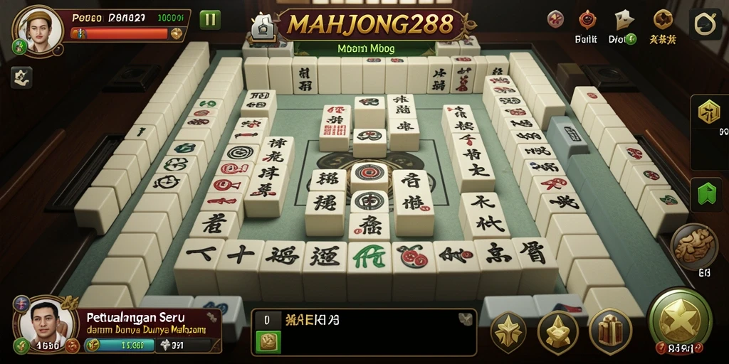 Tampilan gameplay petualangan seru di MAHJONG288.