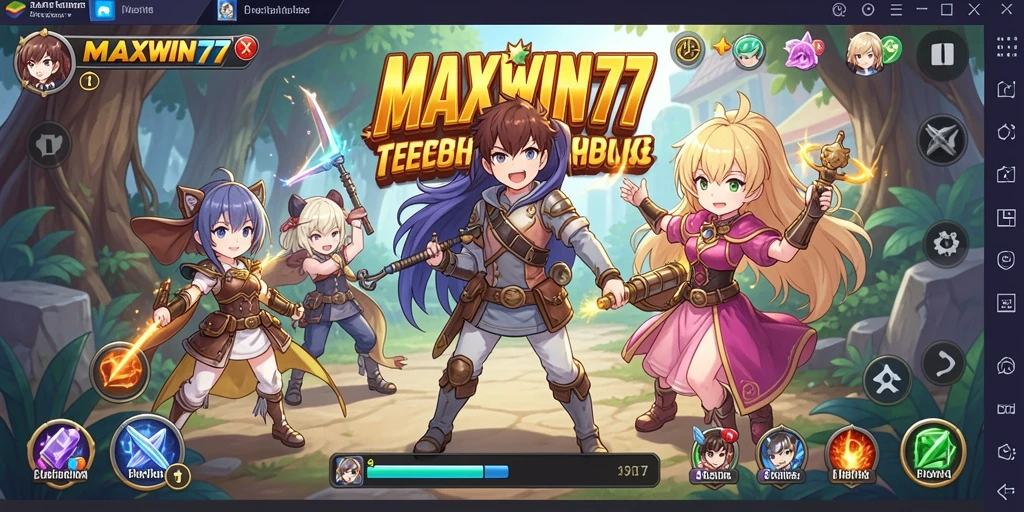 Tampilan menarik gameplay MAXWIN77 dengan karakter Anime.