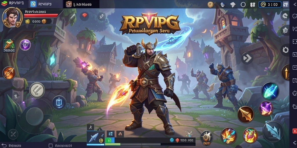 Tampilan gameplay seru di dunia ARPG RPVIP3 dengan aksi bertarung yang mendebarkan.
