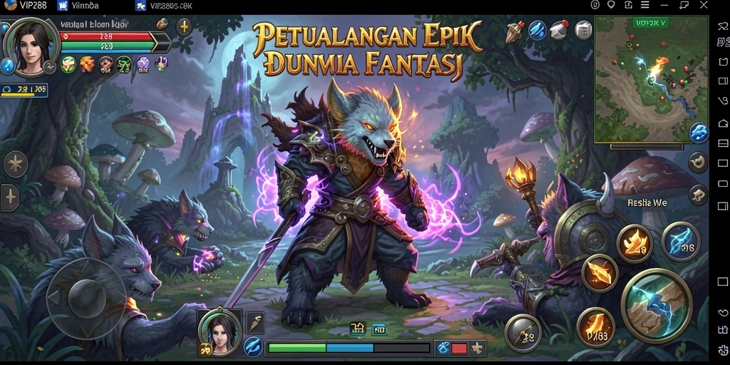 Screenshot menunjukkan aksi mendebarkan saat bertarung dalam RPG.