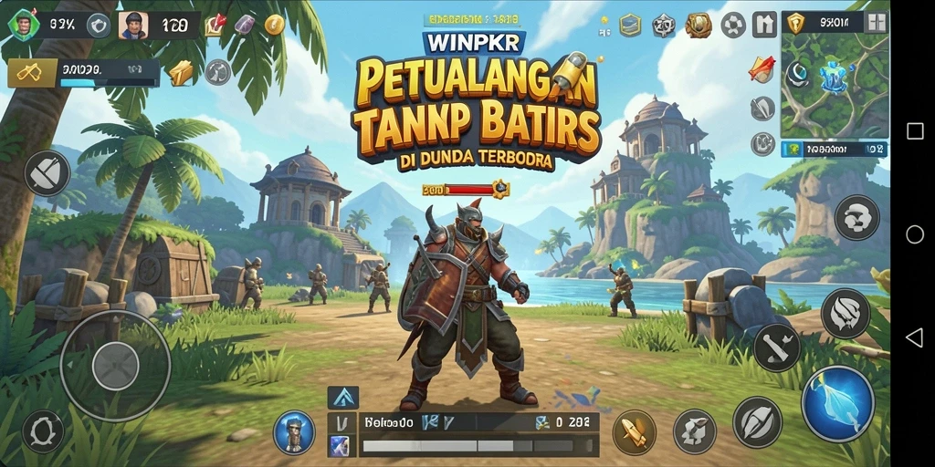 Gameplay menakjubkan dari WINPKR dalam dunia terbuka.