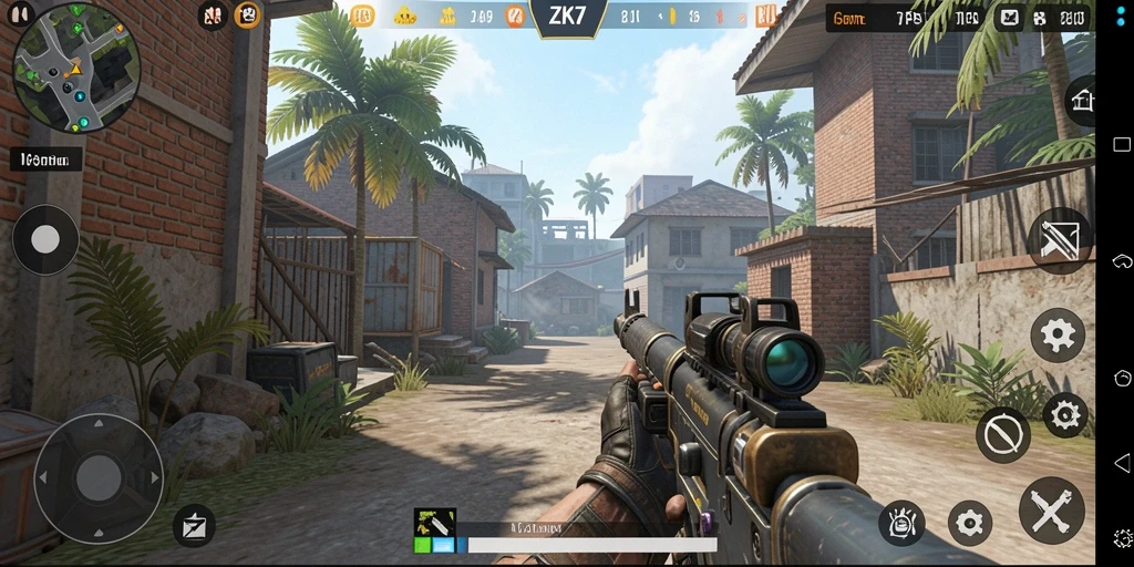 Tangkapan layar menunjukkan aksi seru dalam game TPS ZK7.